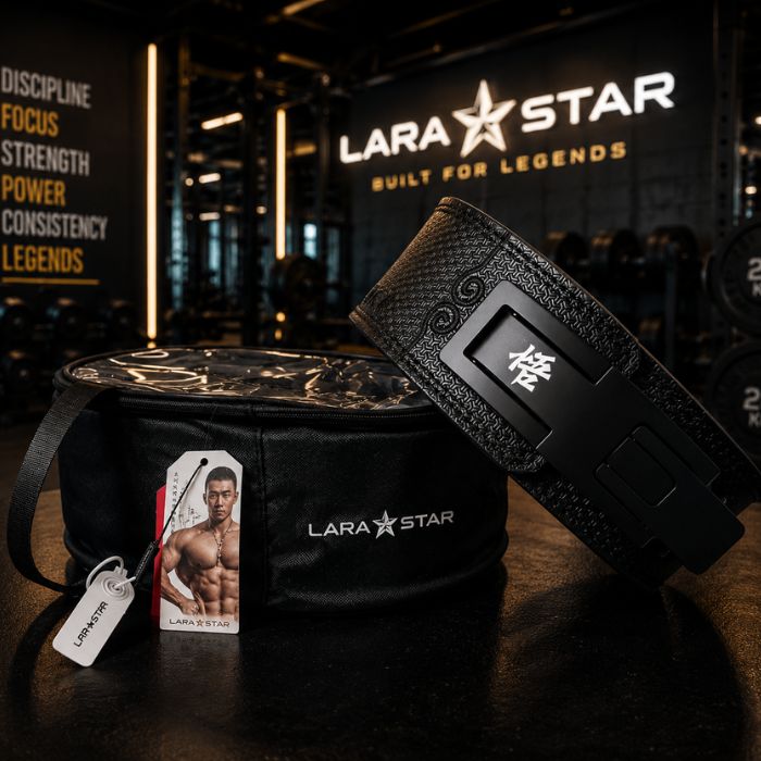 LARA STAR LEVER BELT – BLACK