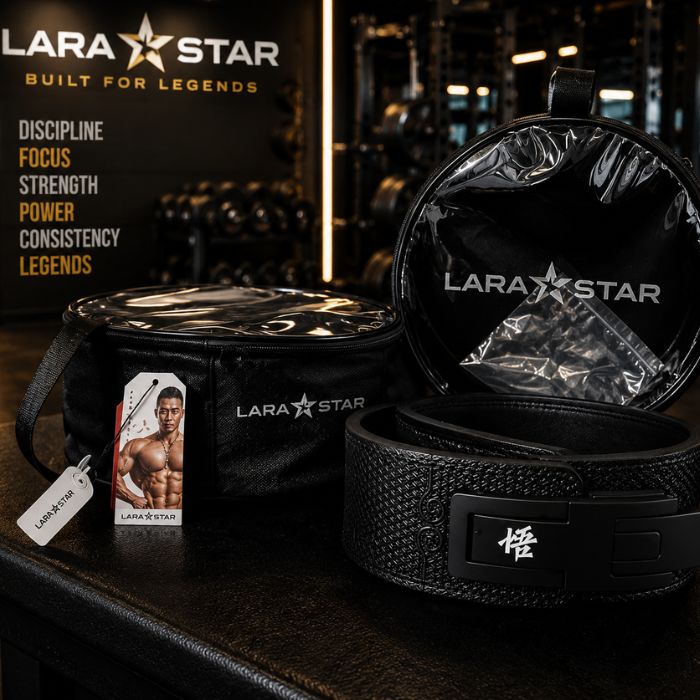 LARA STAR LEVER BELT – BLACK