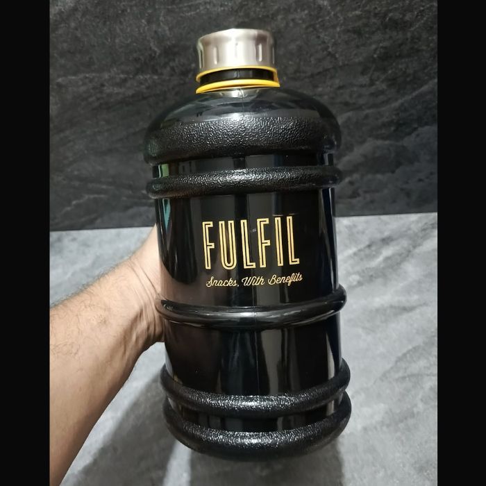 Fulfil Nutrition Water Bottle – 2.2 Liter Black Edition