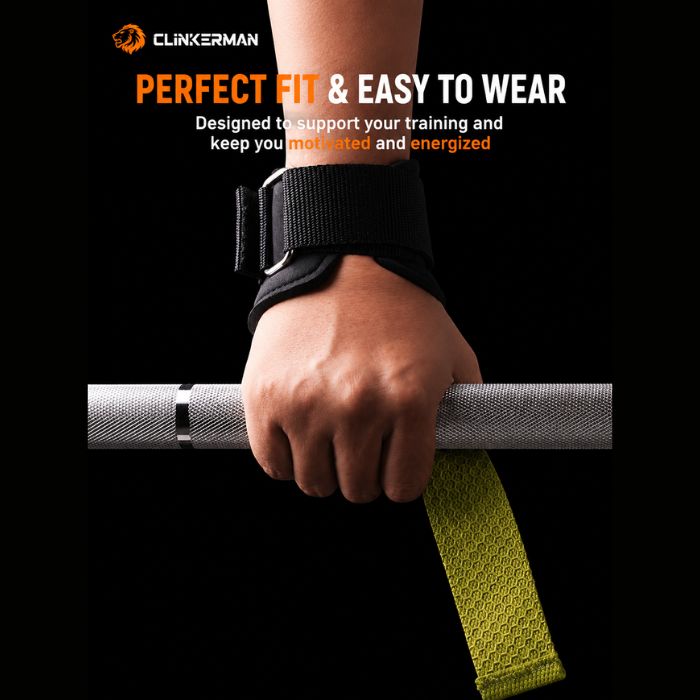 Clinkerman Pro Lifting Straps with 3D Honeycomb Silicone- GREEN