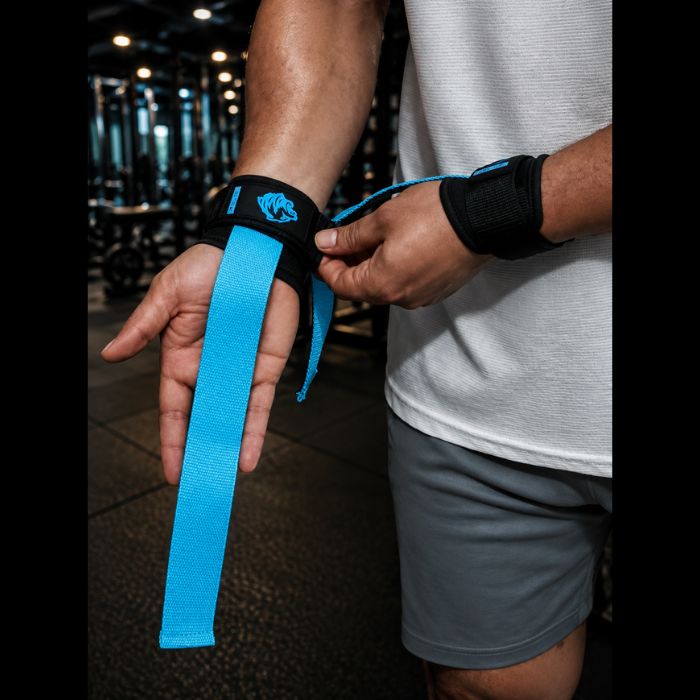 Clinkerman Pro Lifting Straps with 3D Honeycomb Silicone- BLUE