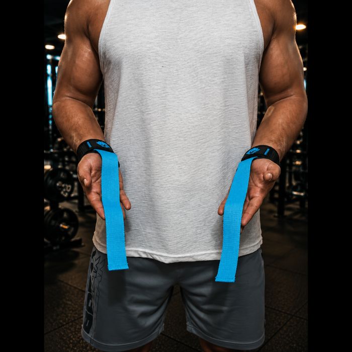 Clinkerman Pro Lifting Straps with 3D Honeycomb Silicone- BLUE