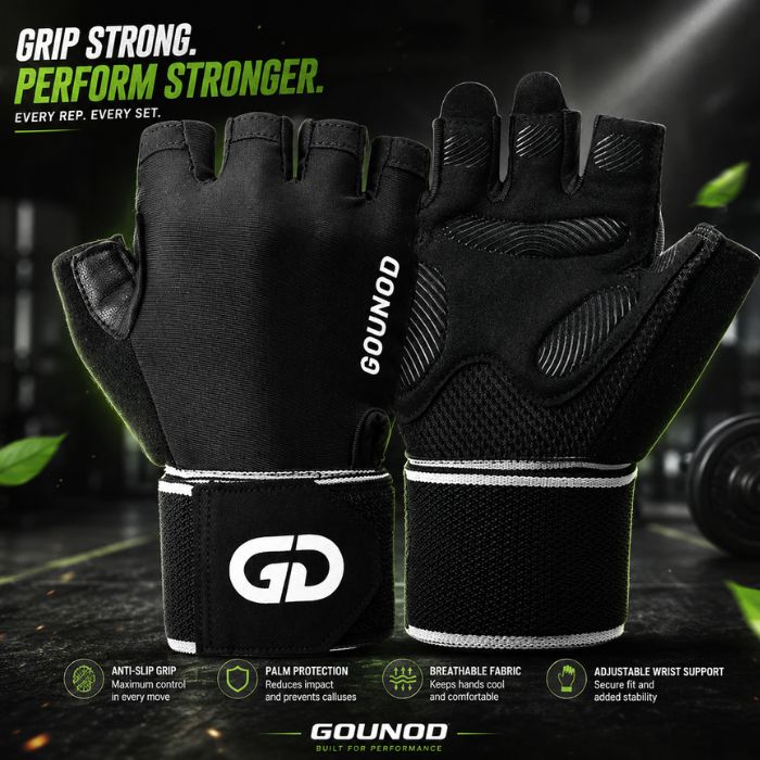 Gounod GL049 Fitness Gloves – Half-Finger Workout Gloves
