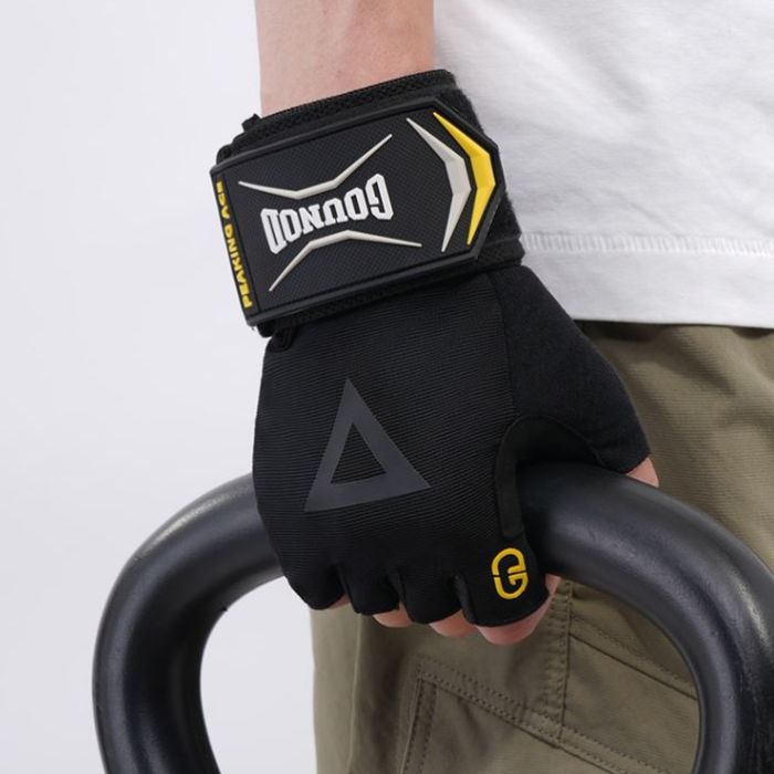 Gounod GL081 Premium Fitness Half-Finger Gloves- BLACK