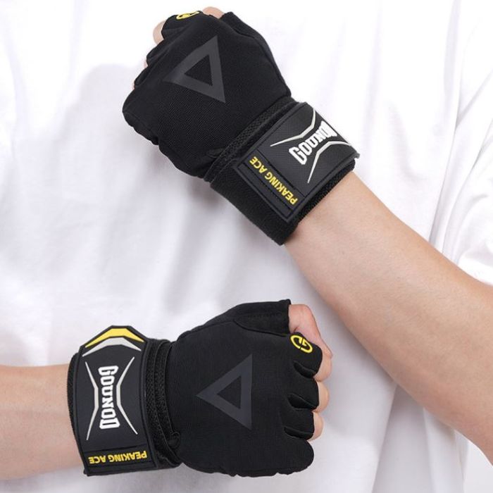 Gounod GL081 Premium Fitness Half-Finger Gloves- BLACK