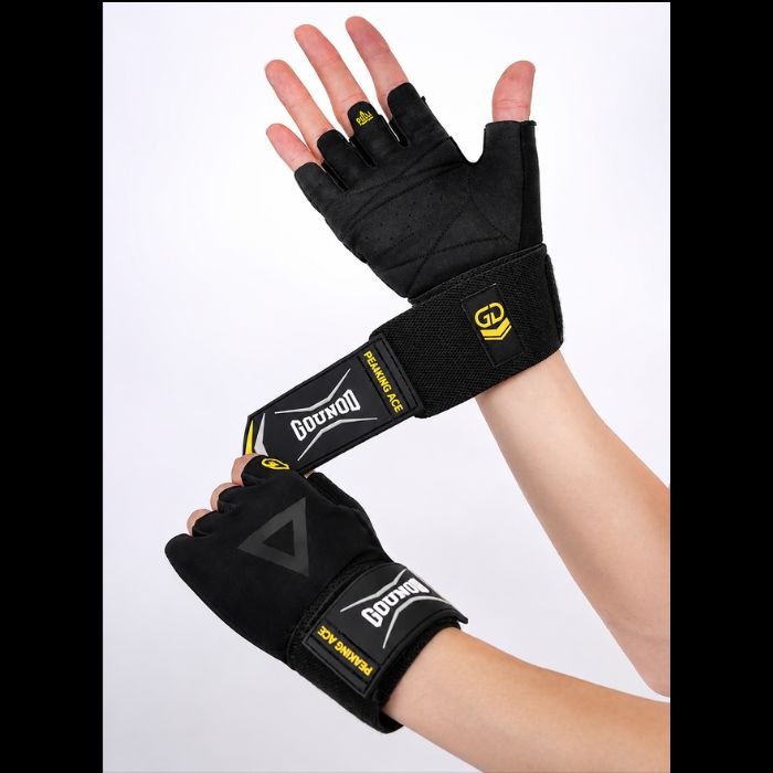 Gounod GL081 Premium Fitness Half-Finger Gloves- BLACK