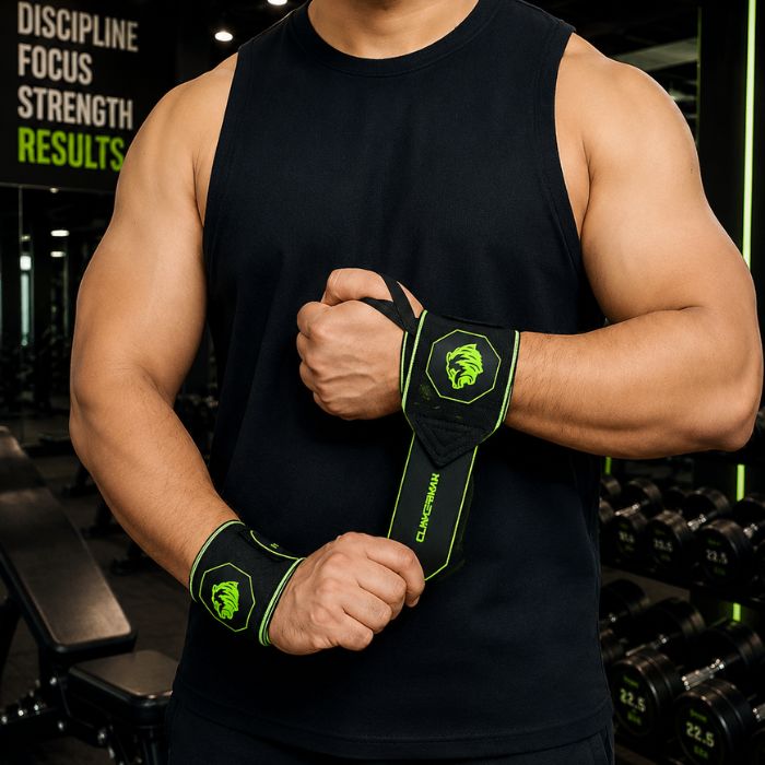 CLINGERMAN Wrist Wraps Anti-slip Silicone- BLACK GREEN