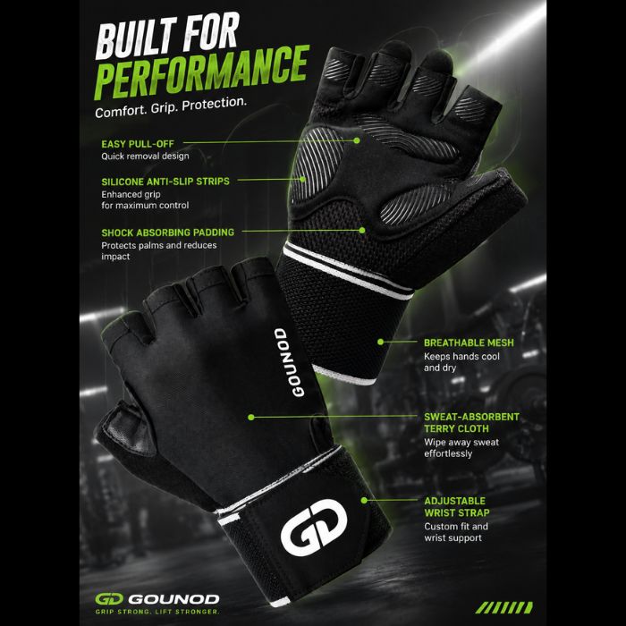 Gounod GL049 Fitness Gloves – Half-Finger Workout Gloves