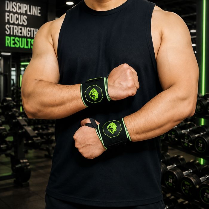 CLINGERMAN Wrist Wraps Anti-slip Silicone- BLACK GREEN