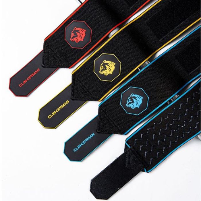 Clinkerman Elbow Wraps Non-Slip Silicone- BLACK RED