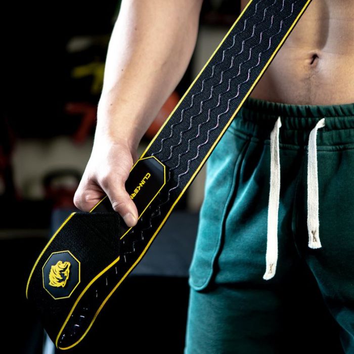 Clinkerman Elbow Wraps Non-Slip Silicone- BLACK YELLOW