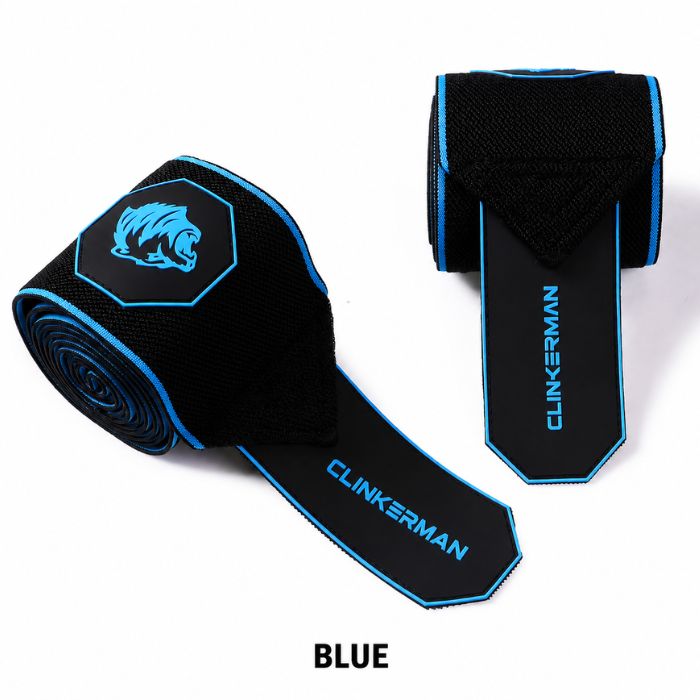 Clinkerman Elbow Wraps Non-Slip Silicone- BLACK BLUE