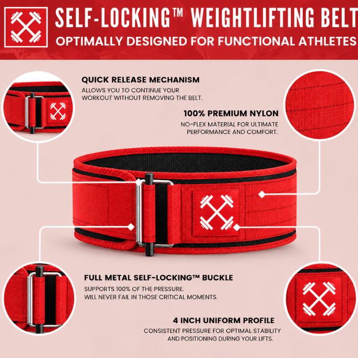 Eva Strength Weightlifting Belt Waist Protector- RED